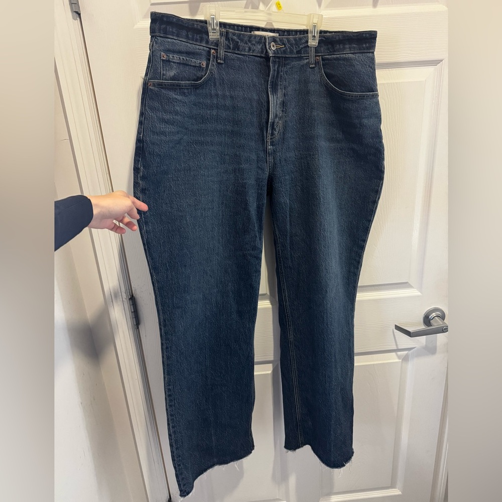 Abercrombie & Fitch Dark Wash High-Rise Relaxed Jeans